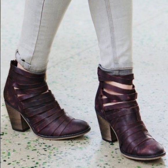 Free People Strappy Ankle Boots 9.5 - Picture 1 of 9